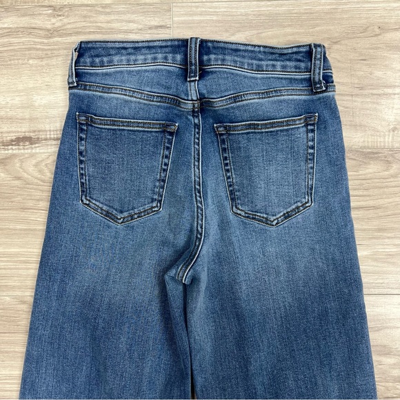 Quince Stretch High Rise Wide Leg Jeans 32“ in Medium Wash Size 26 - Picture 4 of 11